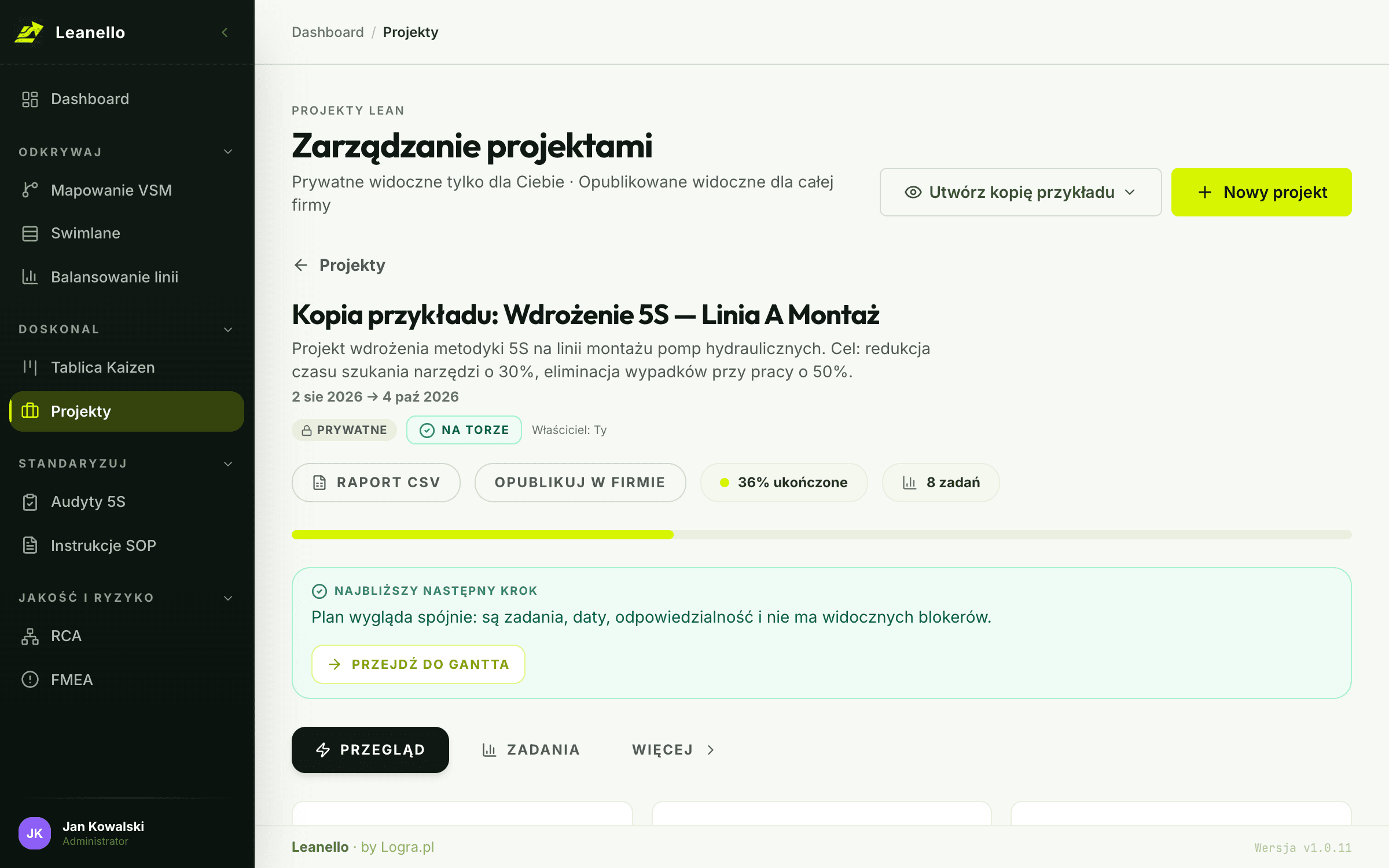 Domykasz i wracasz do mapy — Podgląd aplikacji